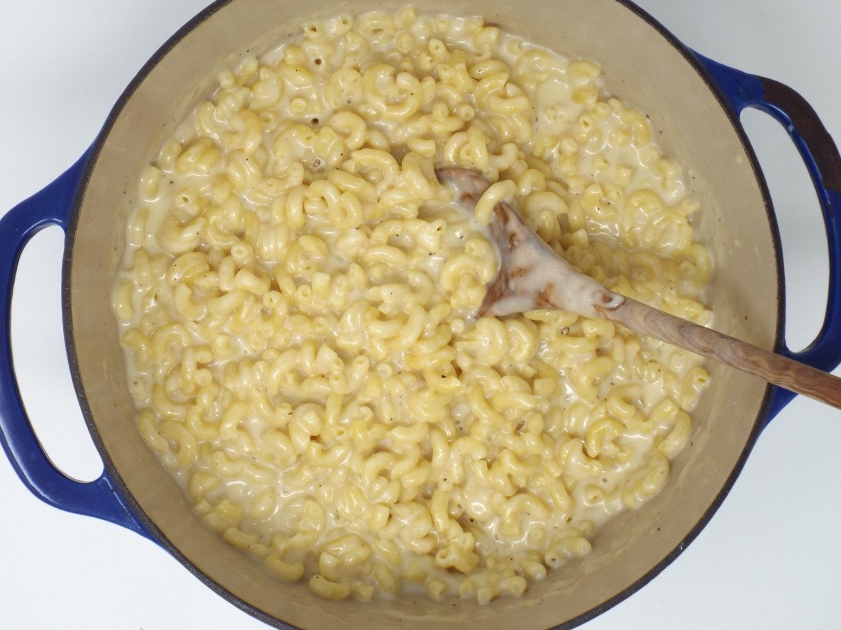 asiago and cheddar macaroni